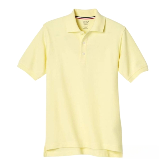 French Toast Boys' Short Sleeve Pique Polo Uniform Shirt - Size 14-16 - Picture 1 of 5